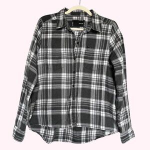 Black, Gray & White Hurley Flannel 🖤
